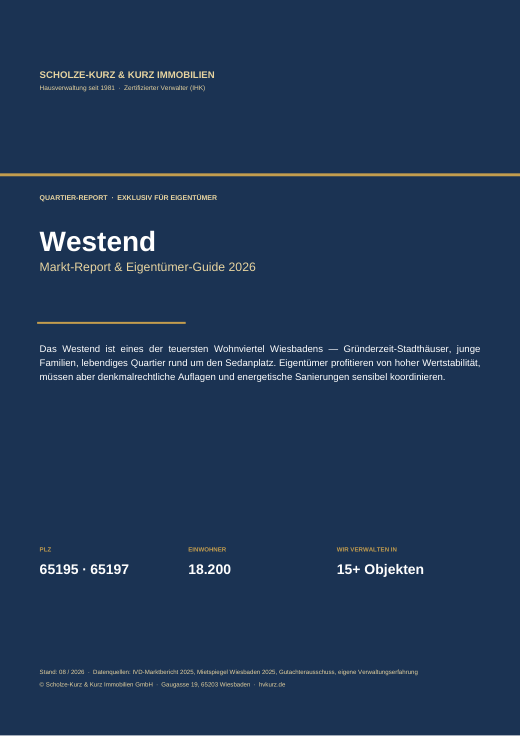 Cover Quartier-Report Westend / Rheingauviertel
