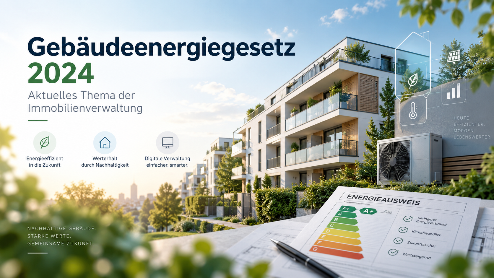 Gebäudeenergiegesetz 2024: Thema in der Immobilienverwaltung
